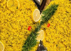 طريقة عمل ارز الليمون والزعتر الطازج بحبات الرمان