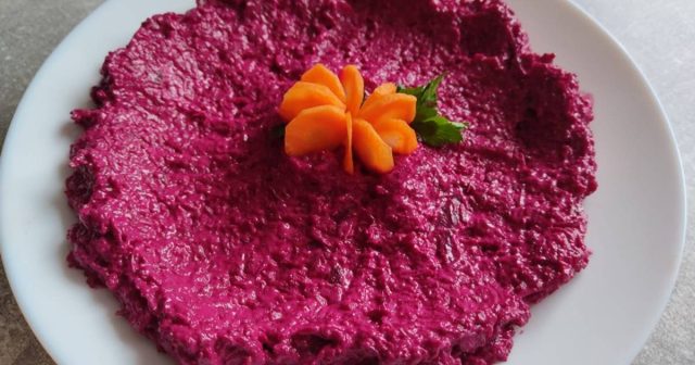 طريقة عمل مقبلات الشمندر المهروس بالليمون وزيت الزيتون