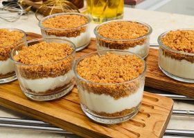 طريقة عمل كنافة مثلجة بحشوة الأناناس والكريمة المخفوقة