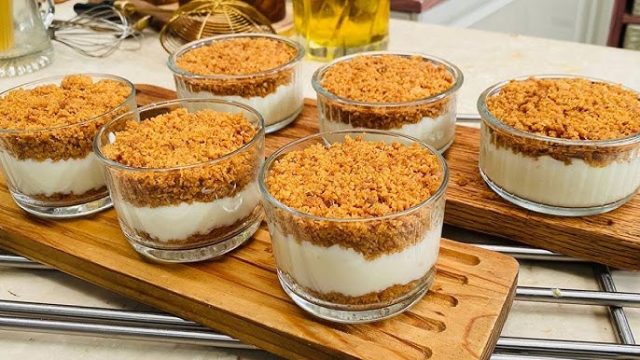 طريقة عمل كنافة مثلجة بحشوة الأناناس والكريمة المخفوقة