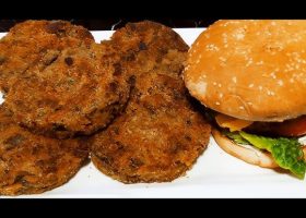 طريقة عمل برجر الباذنجان المشوى بحشوة المسقعة الكريمية