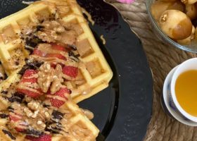 طريقة عمل وافل كيتو بالليمون