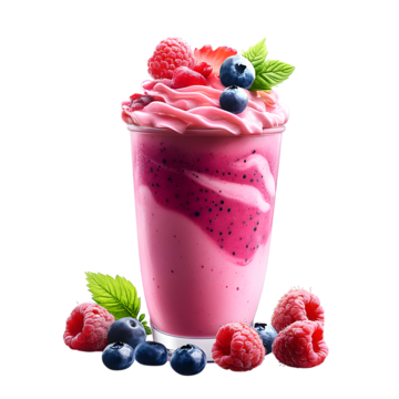 طريقة عمل مشروب الزبادى بالتوت الأزرق والريحان