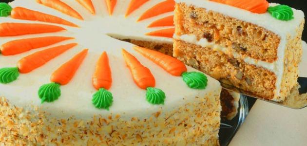 طريقة عمل كيك الجزر البارد بكريمة الزبادي والاناناس المجفف