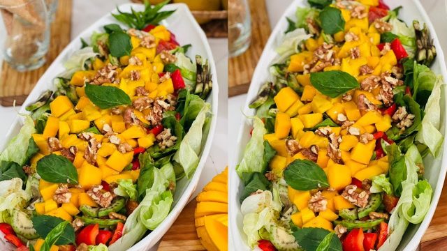 طريقة عمل سلطة المانجو الحارة مع الكينوا والنعناع