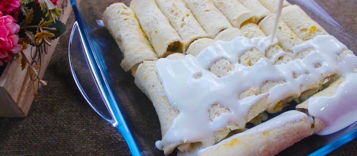 طريقة عمل رول التوست البارد بالدجاج والزبادي والمشمش المجفف