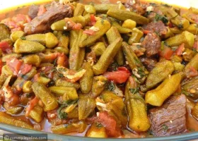 طريقة عمل البامية باللحمة على الطريقة الشامية