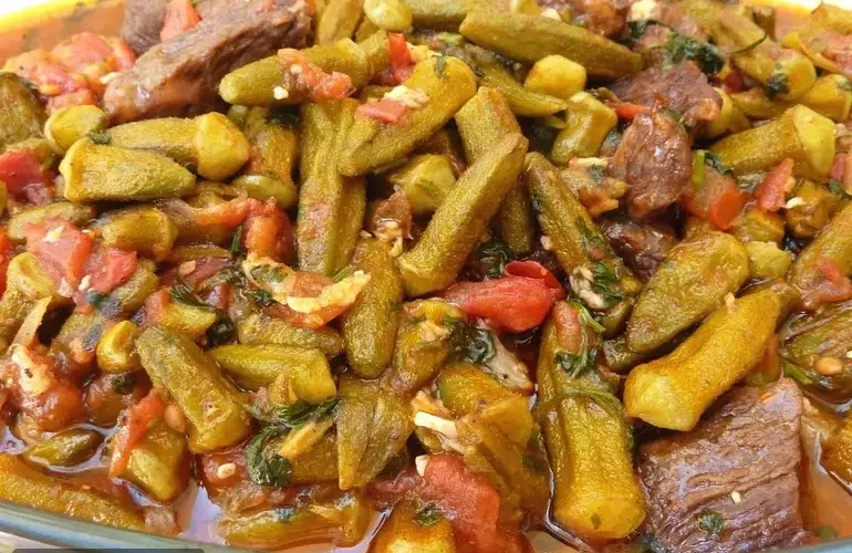 طريقة عمل البامية باللحمة على الطريقة الشامية