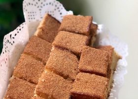 طريقة عمل كيكة الرمل بالسميد المحمص