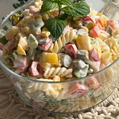 طريقة عمل سلطة نودلز الارز الباردة بالمانجو والتشيلى الحلو