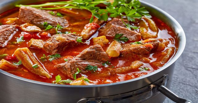 طريقة عمل البامية باللحمة على الطريقة الشامية