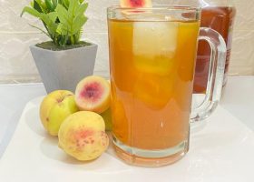 طريقة عمل ايس تى الخوخ المجفف مع عطر القرنفل