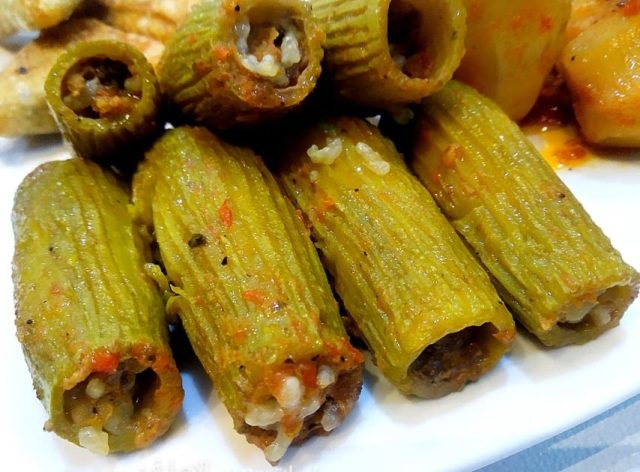 طريقة عمل كوسة نية محشية كريمة جبن وطماطم مجففة