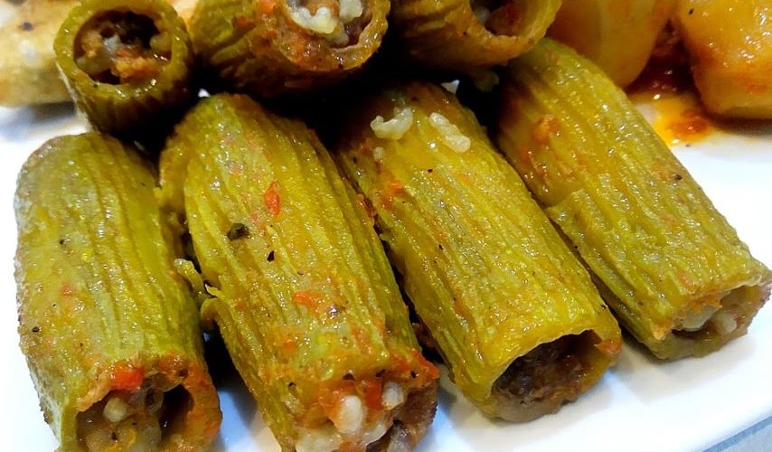 طريقة عمل كوسة نية محشية كريمة جبن وطماطم مجففة