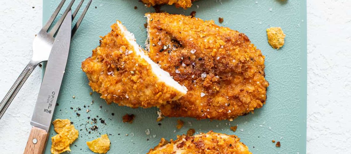 طريقة عمل صدور دجاج كريسبي مقرمشة