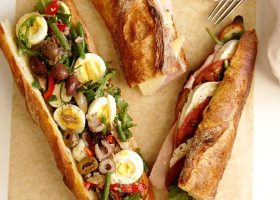 طريقة عمل ساندويتش البيغل سلطة النيسواز