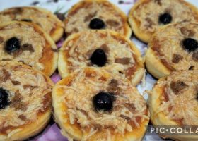 طريقة عمل ميني كيش بالبصل المكرمل و المشمش المجفف