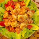 طريقة عمل سلطة مانجو و جمبرى بصوص جوز الهند الحار