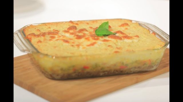 طريقة عمل صينية بطاطس مهروسة بالخضار في الفرن للرجيم