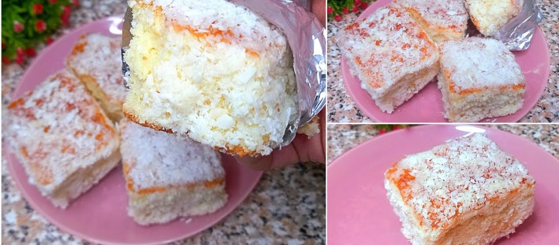 طريقة عمل كيكة جوز الهند والمانجو