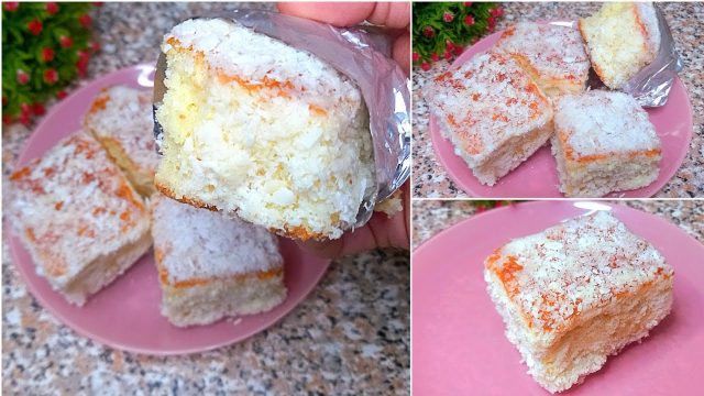 طريقة عمل كيكة جوز الهند والمانجو