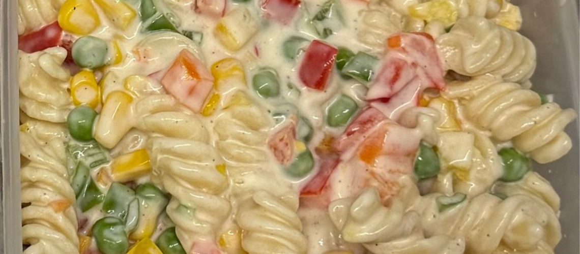 طريقة عمل مكرونة باردة بصوص الزبادى والليمون مع الخضار المشوى