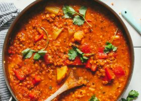 طريقة عمل كارى العدس الاحمر بجوز الهند