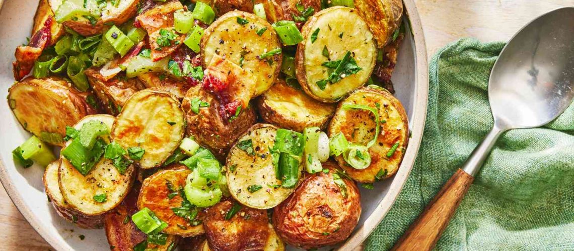 طريقة عمل سلطة البطاطس الحلوة و صوص الخردل بالعسل