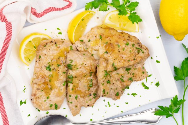 طريقة عمل إسكالوب الدجاج مع الليمون