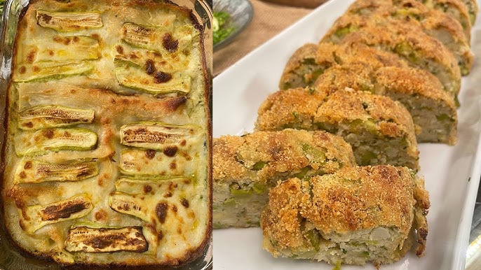 طريقة عمل لازانيا الكوسة والبطاطا الحلوة بصوص الطحينة