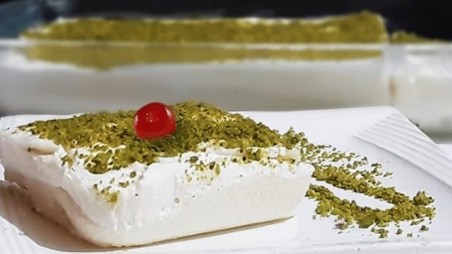 طريقة عمل حلى ليالي لبنان بالقشطة والفستق الحلبي