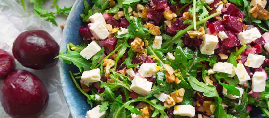 طريقة عمل سلطة الروكا مع الجوز