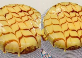 طريقة عمل كيكة القهوة المثلجة بالهيل وجيلى الكراميل