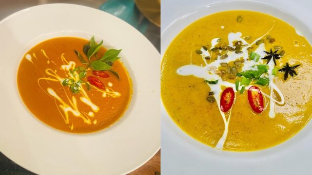 طريقة عمل شوربة القرع بالعسل والزنجبيل مع لمسة قشر برتقال