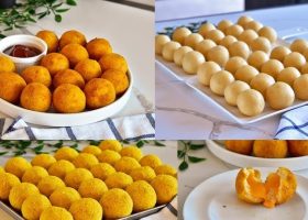 طريقة عمل كرات البطاطا الحلوة بصوص الكراميل المالح