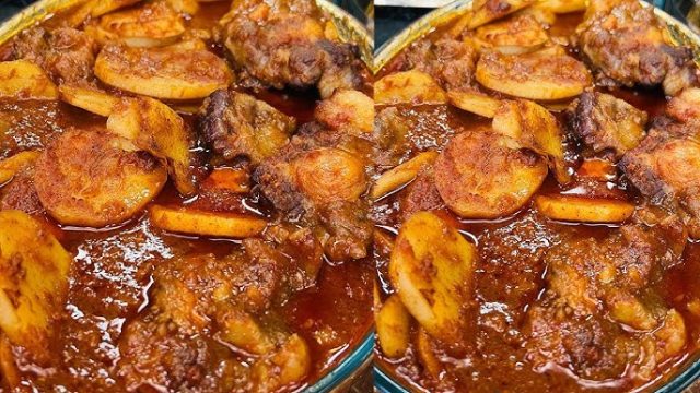 طريقة عمل طاجن البطاطس بالكريمة والكمأة السوداء