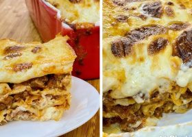 طريقة عمل لازانيا القمر بطبقات البنجر والباشاميل البنفسجى