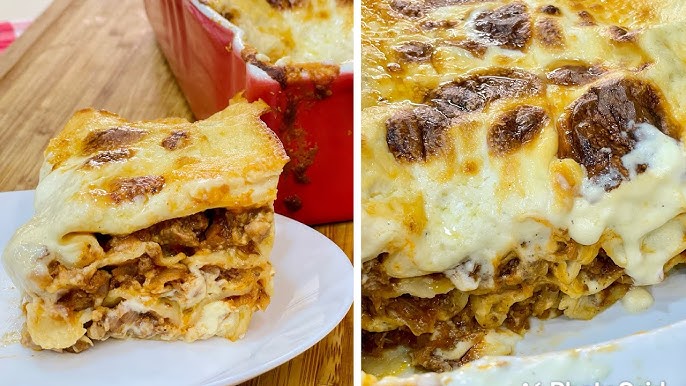 طريقة عمل لازانيا القمر بطبقات البنجر والباشاميل البنفسجى