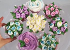 طريقة عمل كيكة الزهور