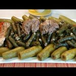 طريقة عمل ورق عنب وكوسا بالزيت
