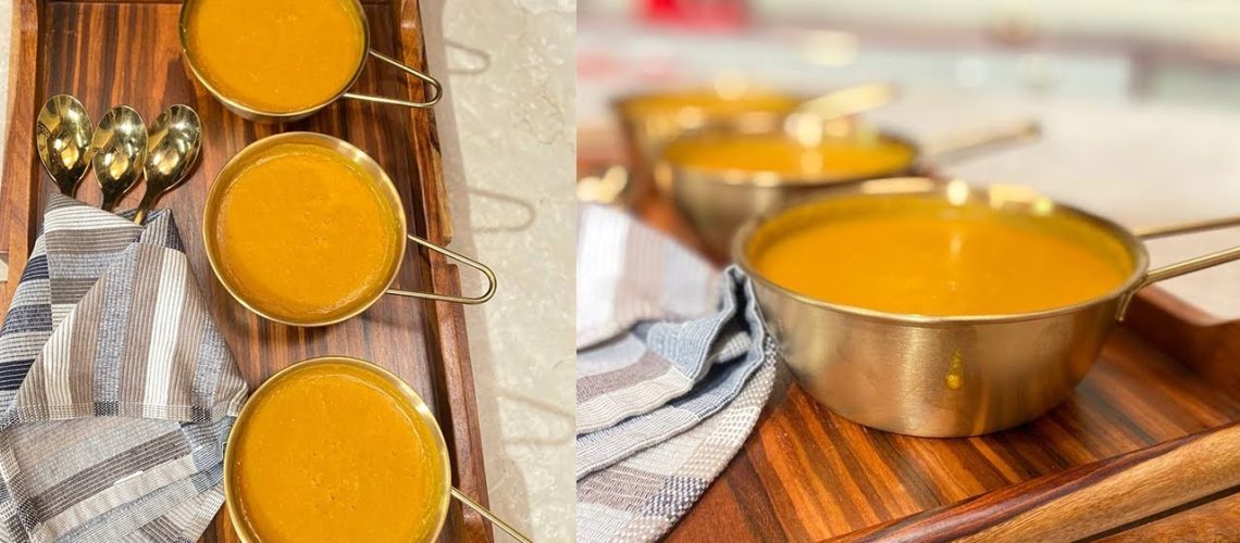 طريقة عمل شوربة العدس بالفلفل المشوى ولمسة الليمون المجفف