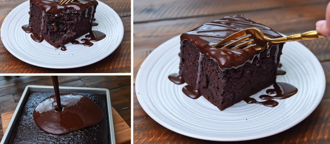 طريقة عمل كيك الشوكولاتة الداكنة بالقرع المشوى
