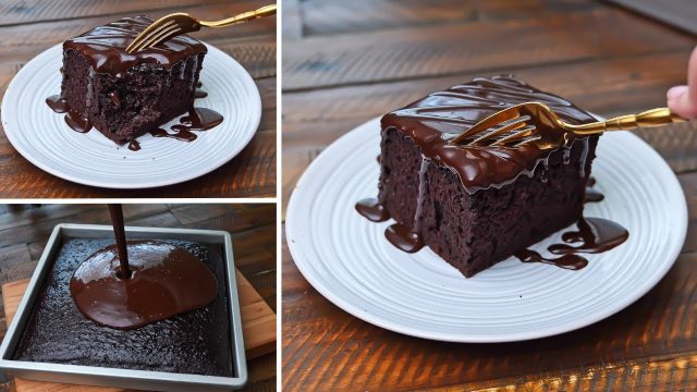 طريقة عمل كيك الشوكولاتة الداكنة بالقرع المشوى