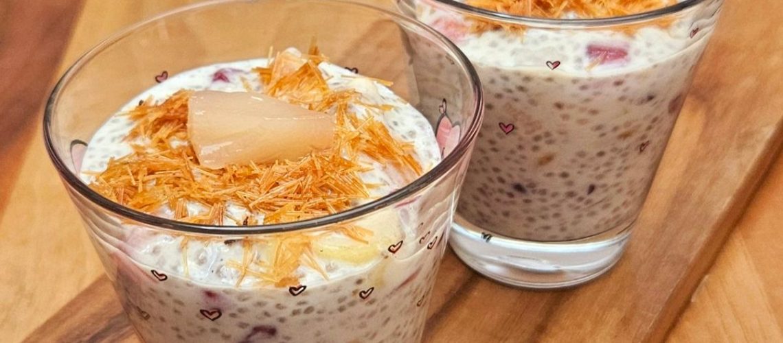 طريقة عمل بودينج بذور الشيا بالفواكة