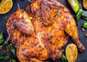 طريقة عمل الدجاج الكراميلى بالفحم النباتى