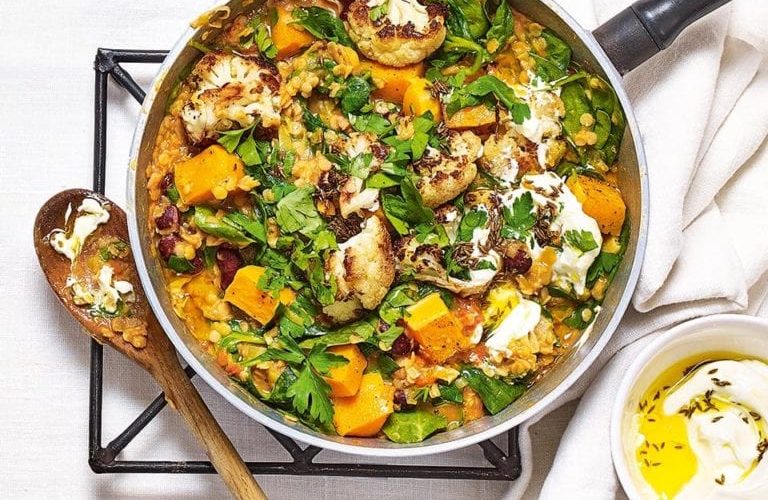 طريقة عمل مكرونة بالكريمة و القرنبيط المشوي