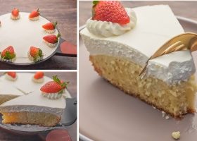 طريقة عمل كيكة الفانيليا السريعة بالخلاط