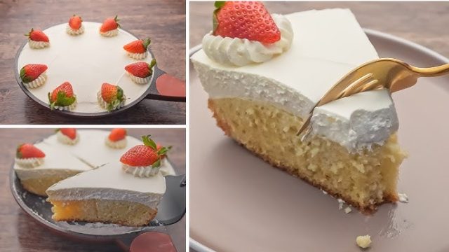 طريقة عمل كيكة الفانيليا السريعة بالخلاط