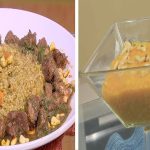 طريقة عمل طاجن الفريك بالقرع العسلى والزعتر
