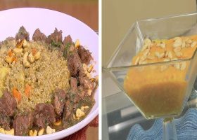 طريقة عمل طاجن الفريك بالقرع العسلى والزعتر